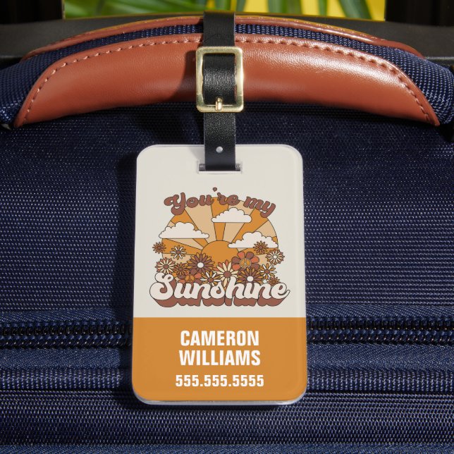 Étiquette À Bagage Super rétro | Vous êtes mon soleil (Insitu Rectoal 2)