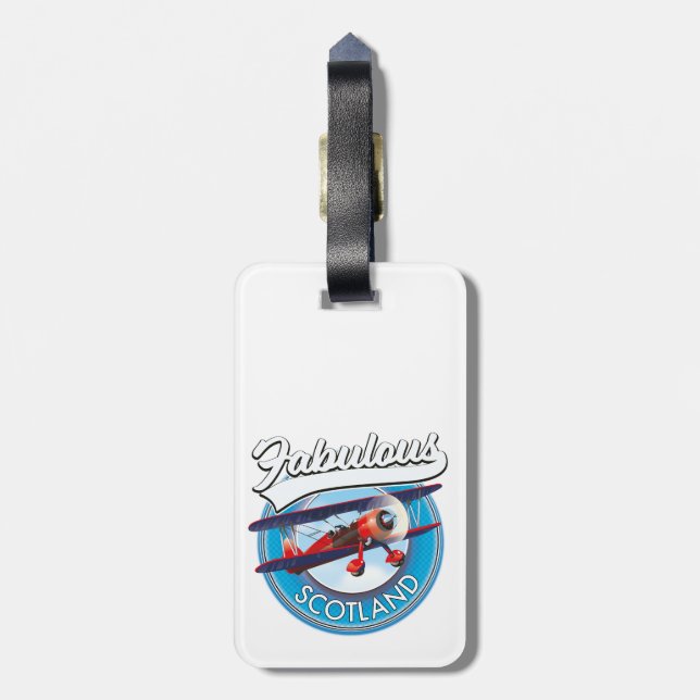 Étiquette À Bagage Superbe Scotland style rétro patch voyage (Dos Vertical)