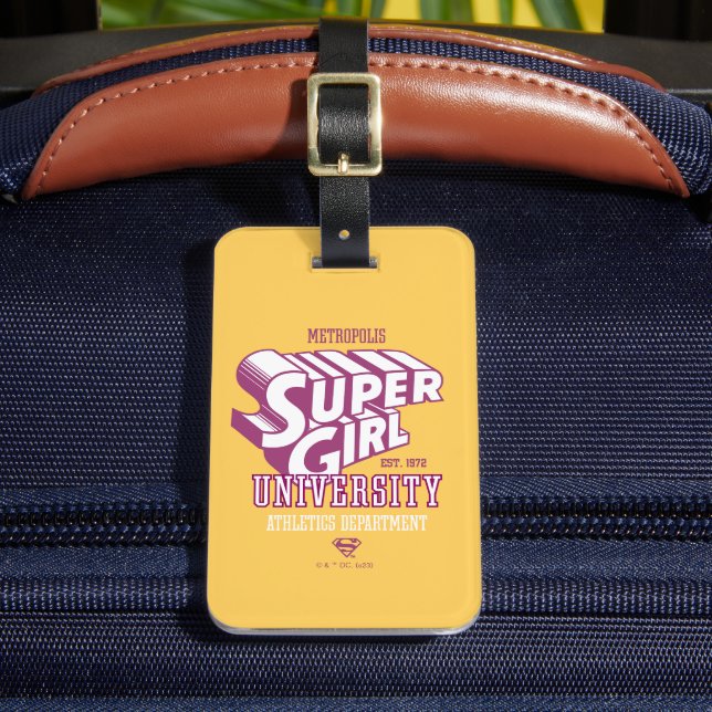 Étiquette À Bagage Supergirl Metropolis University Athletics Départem (Insitu Rectoal 2)