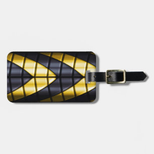 Étiquette À Bagage Superhéros - noir et jaune