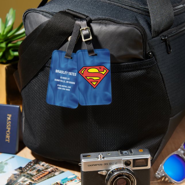 Étiquette À Bagage Superman S-Shield | Logo classique (Recto & Verso)