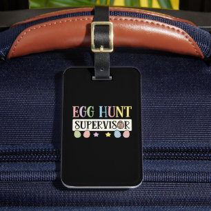Étiquette À Bagage Superviseur de la chasse aux oeufs de Pâques Famil