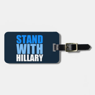 Étiquette À Bagage Support avec le bleu de Hillary