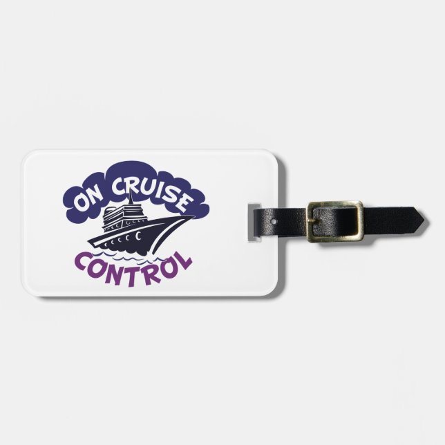 Étiquette À Bagage Sur le contrôle de la croisière Vacances Bateau Ba (Devant horizontal)