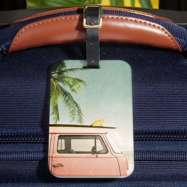 Étiquette À Bagage Surf Rétro | Plage (Insitu Rectoal 2)
