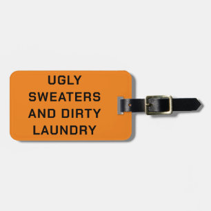 Étiquette À Bagage Sweaters moches et lave-linge sale - Noir sur oran