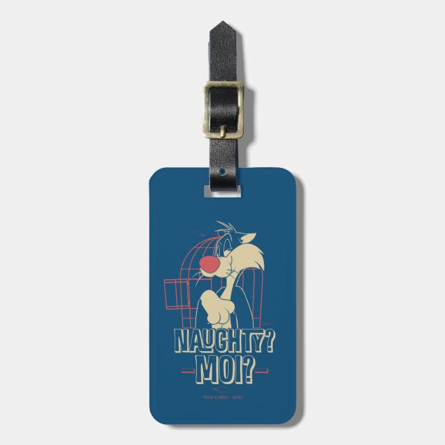 Étiquette À Bagage SYLVESTER™- Naughty ? Moi ? (Devant Vertical)