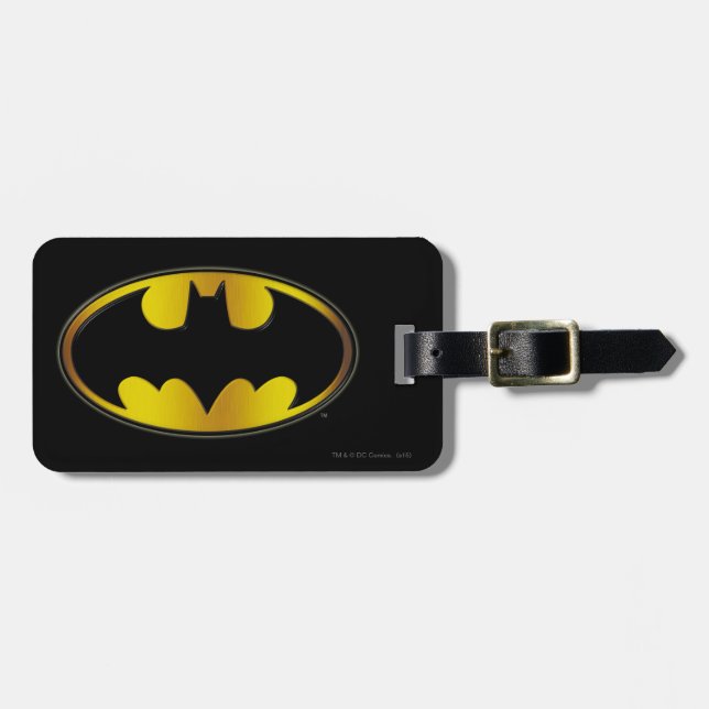 Étiquette À Bagage Symbole Batman | Logo de dégradé ovale (Devant horizontal)
