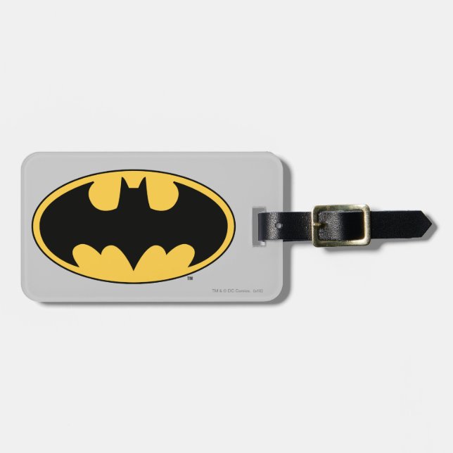 Étiquette À Bagage Symbole Batman | Logo ovale (Devant horizontal)