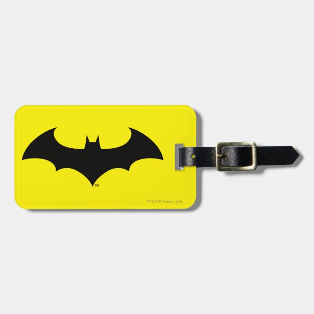 Étiquette À Bagage Symbole Batman | Logo Simple Bat Silhouette (Devant horizontal)