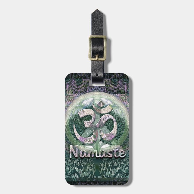 Étiquette À Bagage Symbole de paix de Namaste (Devant Vertical)