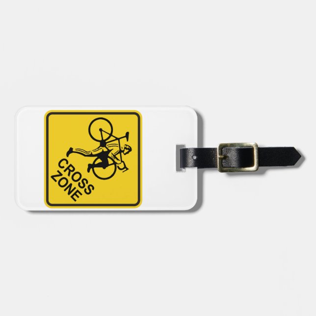 ÉTIQUETTE À BAGAGE SYMBOLE DE ROUTE DE LA ZONE CYCLORIQUE (Devant horizontal)