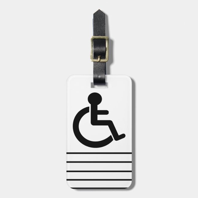 Étiquette À Bagage Symbole Handicap (Devant Vertical)