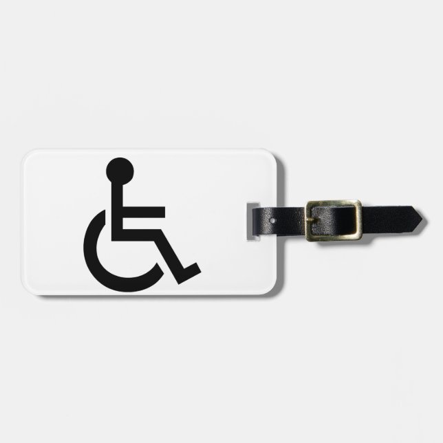 Étiquette À Bagage Symbole handicapé (Devant horizontal)