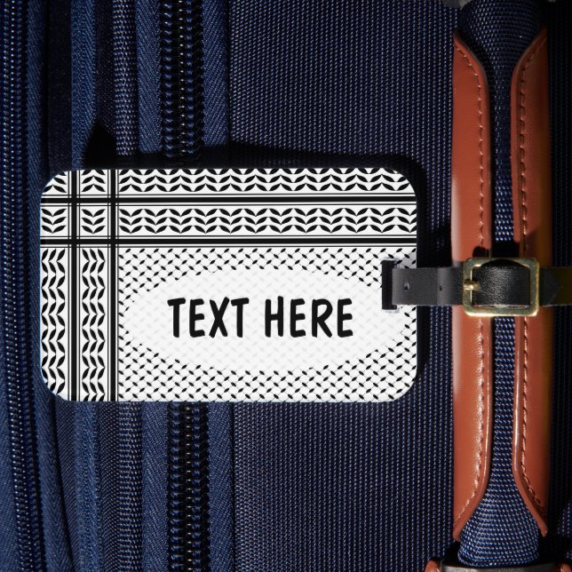 Étiquette À Bagage Symbole Keffiyeh de la Palestine Motif de résistan (Insitu Rectoal 4)