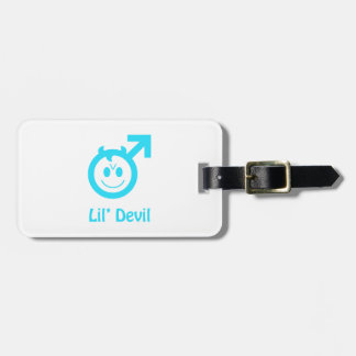 Étiquette À Bagage Symbole mâle de bébé bleu Lil Devil