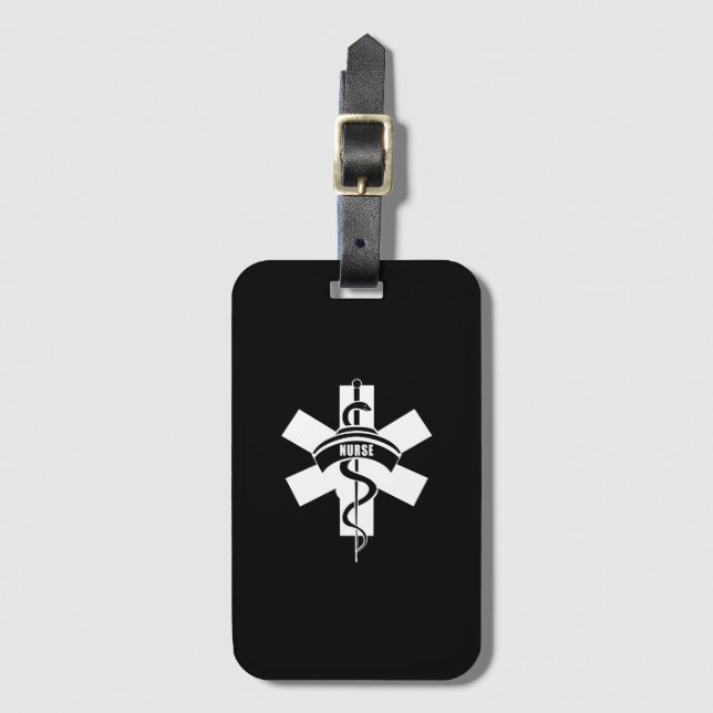 Étiquette À Bagage Symbole Médicale des infirmières  (Devant Vertical)