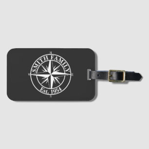 Étiquette À Bagage Symbole personnalisable du monogramme étoile de la