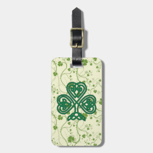 ÉTIQUETTE À BAGAGE SYMBOLE SHAMROCK IRLANDAIS