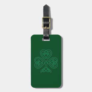ÉTIQUETTE À BAGAGE SYMBOLE SHAMROCK IRLANDAIS