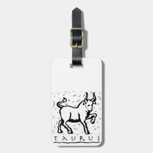 Étiquette À Bagage Symbole zodiaque astrologique de l'année du Taurus