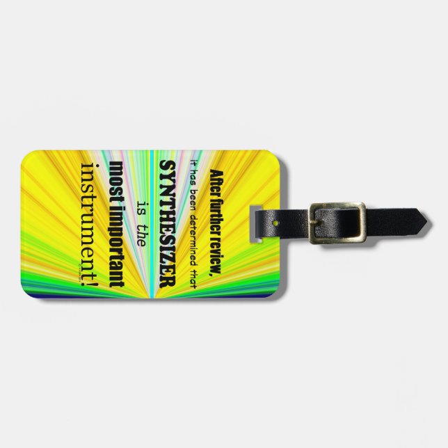 Étiquette À Bagage Synthétiseur Instrument le plus important (Devant horizontal)