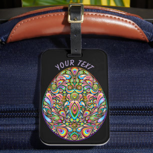 Étiquette À Bagage T-Shirt Bio pour Enfants Motif Psychédélique Œuf d