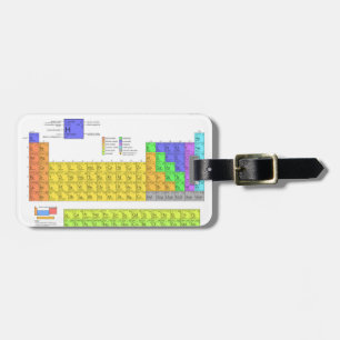Étiquette À Bagage Tableau scientifique périodique des éléments