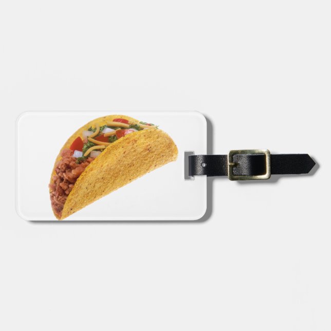 Étiquette À Bagage Taco à coque dure (Devant horizontal)