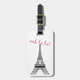 Étiquette À Bagage Tag bagage Tour Eiffel Chic personnalisé Paris