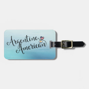 Étiquette À Bagage Tag de bagage Coeurs enmêlés argentine-américain