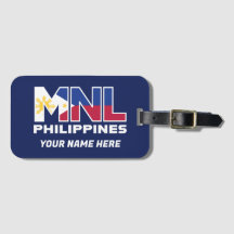 Tag de bagage Customisé Pinoy Designs "MNL PHI"