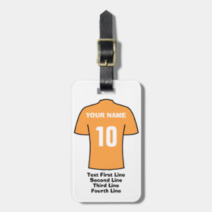 Étiquette À Bagage Tag de bagage de football - avec ancienne chemise 