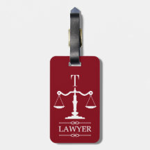 Tag de bagage de l'avocat Scales of Justice