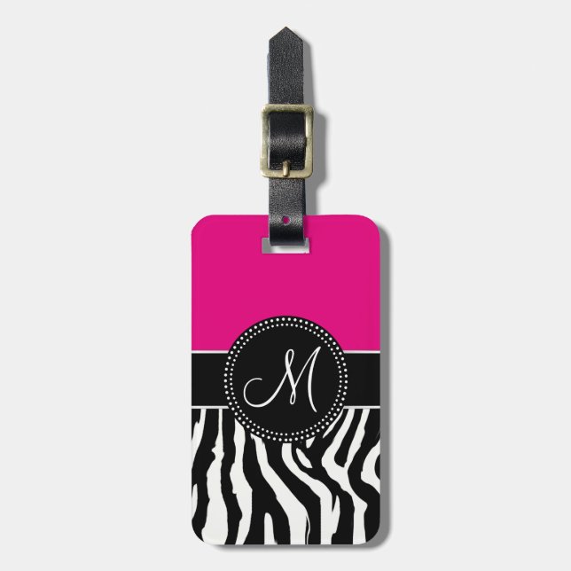 Étiquette À Bagage Tag de bagage d'impression Zebra moderne (Devant Vertical)
