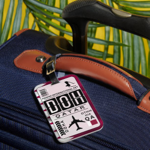 Étiquette À Bagage Tag de bagage Doha du Qatar