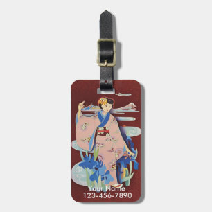 Étiquette À Bagage Tag de bagage personnalisé vintage Tokto Japon