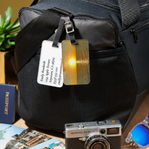 Étiquette À Bagage Tag de bagage personnalisé vue océan côtier