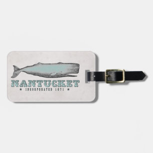 Étiquette À Bagage Tag de bagage pour baleine vintage Nantucket MA In