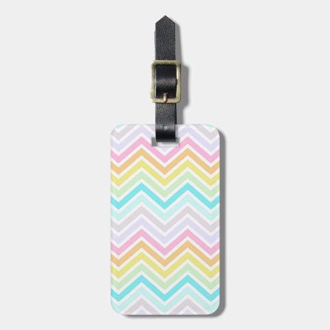 Étiquette À Bagage Tag de bagage Rainbow Chevron (Devant Vertical)