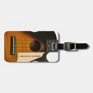 Étiquette À Bagage Tag de la Personnaliser Sunburst Guitar Ukulele