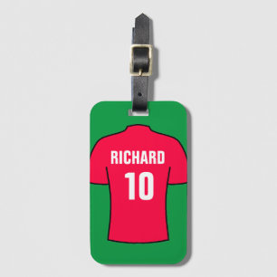 Étiquette À Bagage Tag de maillot de football en rouge