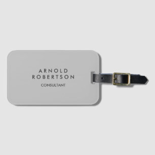 Étiquette À Bagage Tag de nom minimaliste moderne tendance gris
