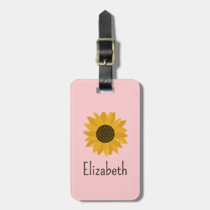 Étiquette À Bagage Tag de sac de l'école de fleurs de soleil personna