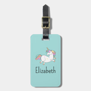 Étiquette À Bagage Tag de sac de l'école Unicorn pour filles personna