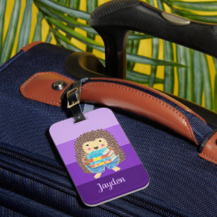 Étiquette À Bagage Tag de sac pour enfant Hérisson Nerd Hérisson pour