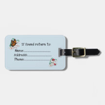 Tag de voyage pour bagages avec jardin fleuri