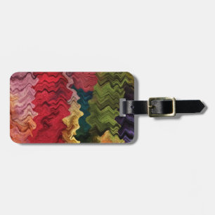 Étiquette À Bagage Tags des bagages Abstraits en tissu coloré