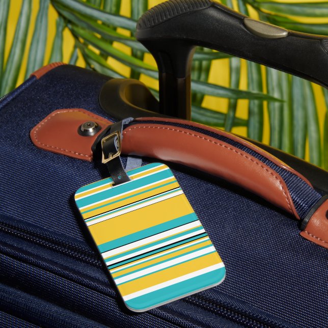 Étiquette À Bagage Tailles complexes - Turquoise et Jaune (Insitu Rectoal 1)