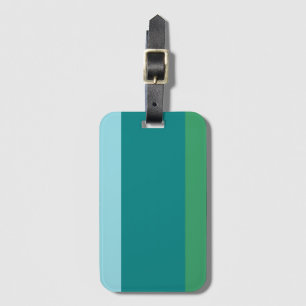 Étiquette À Bagage Tanager Turquoise, Bleu Canard et Vert Kelly Horiz